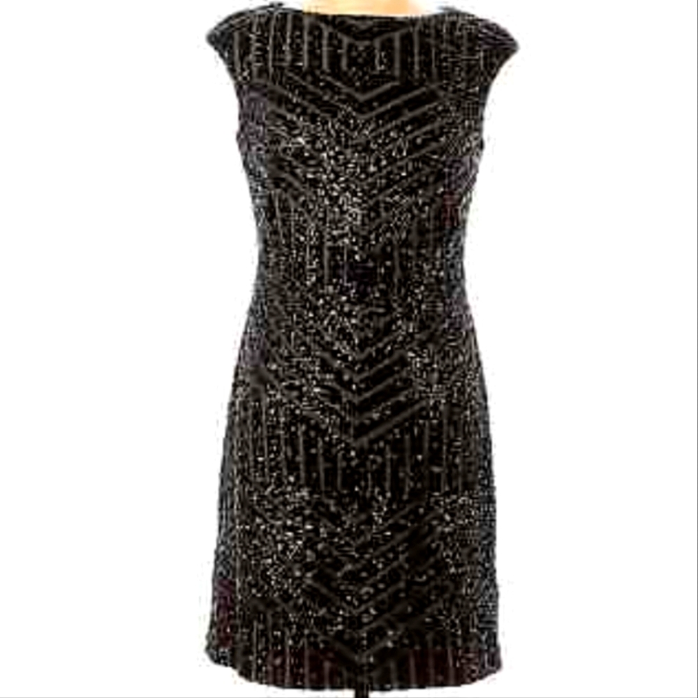 NWT LAUREN RALPH LAUREN EVENING sequin cocktail dress size 8